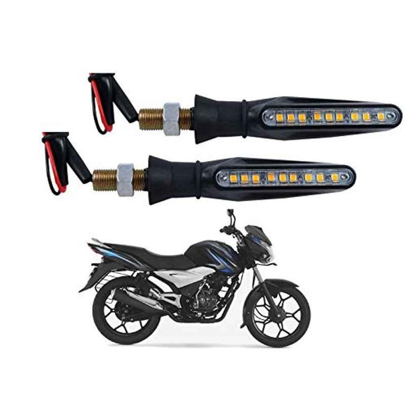 Kozdiko 4 Pcs Plastic Front & Rear Side Sleek Yellow Bike Indicator Set for Bajaj Discover 150