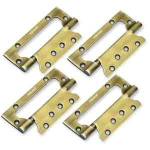 Plantex 5 inch 2.5mm Stainless Steel Antique Brass Butterfly Door Hinges (Pack of 4)