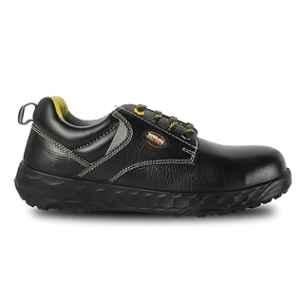 Woodland Steel Toe Leather 200J  Black Safety Shoes, GC 6460024SS, Size: 9
