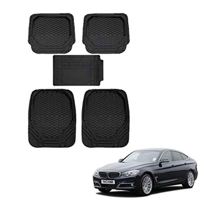 Kozdiko 8855TW 5 Pcs Rubber Black Rubber Car Mat Set for BMW 3GT