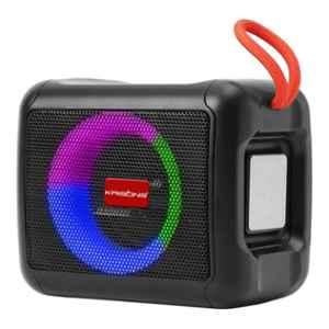 Krisons Bullet 15W Black Multi-Media Bluetooth Party Speaker with RGB Lights, USB & SD Card