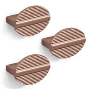Plantex Aluminium Black Round Drawer Knob for Cabinet, DTK-238 (Pack of 3)
