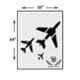 Kayra Decor 16x24 inch PVC Airplane/Flight Wall Design Stencil, KHSNT043