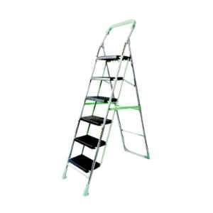 Inaithiram SL6SPR 150kg 6 Step CRC Parrot Green Powder Coated Foldable Step Ladder with Anti Slip & Safety Clutch Lock