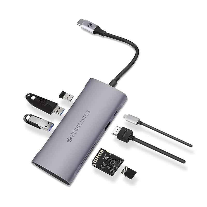 Zebronics 7 in 1 USB Type C Multiport Adapter, ZEB-TA1500UCVP