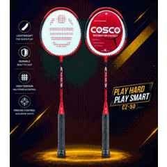 Cosco CZ 50 200g Red & Black Strung Badminton Racquet (Pack of 2)