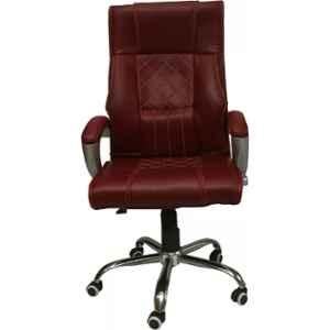 Veeshna Polypack Fabric Maroon High Back Office Executive Chair, CRH-1040