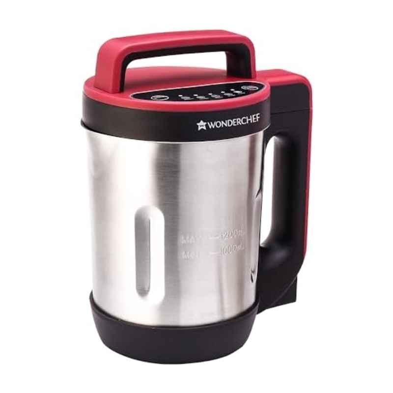 Wonderchef NEO 800W 1 Litre Stainless Steel Red & Black Automatic Soup Maker with 2 Years Warranty, 63154858