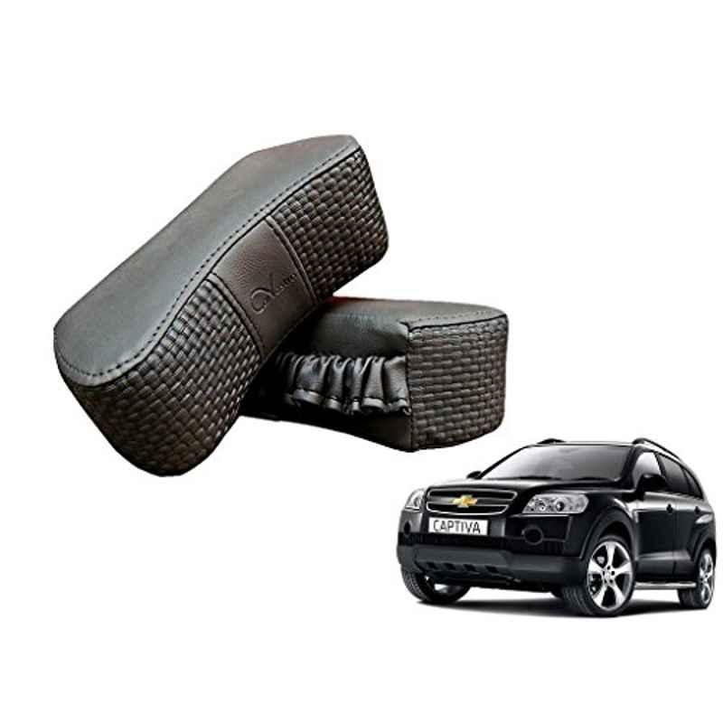 Kozdiko 2 Pcs Memory Foam Grey Luxurious Neck Rest Cushion Pillow Set for Chevrolet Captiva