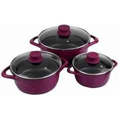 Wonderchef Ceramide 6 Pieces Pink Casserole Set (Pack of 5)