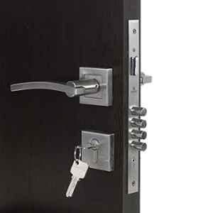 Handle Waala Rose Ivy-R-OSK Stainless Steel Silver One Side Key Mortise Door Lock Set