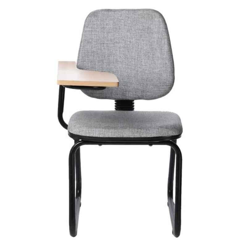 Buy Regent Metal Plastic Black Grey Chair with Writing Pad