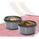 Milton Nutri 320ml 2 Pcs Container Stainless Steel Black Insulated Tiffin Box Set
