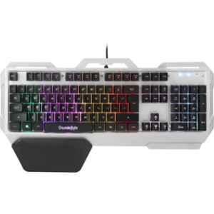 Cosmic Byte CB-GK-06 Black & Silver Galactic Wired Gaming Keyboard with Aluminium Body, 7 Color RGB Backlit & Effects