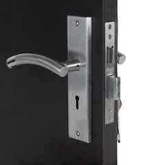 Handle Waala MG1101 8 inch Stainless Steel Silver Ky Plate Mortise Door Lock Set
