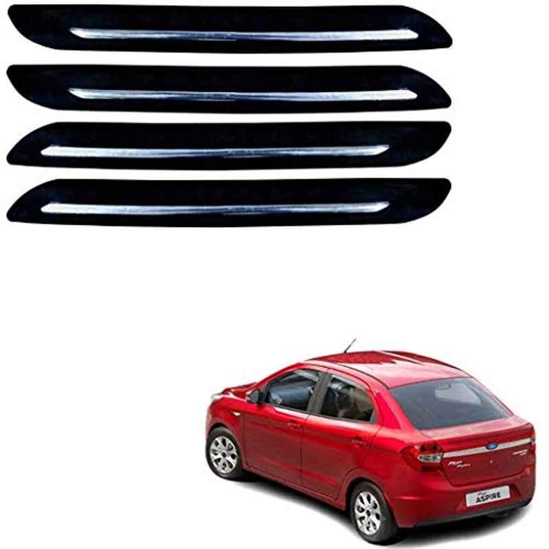 Kozdiko 4 Pcs Single Chrome Bumper Protector Set for Ford Figo Aspire
