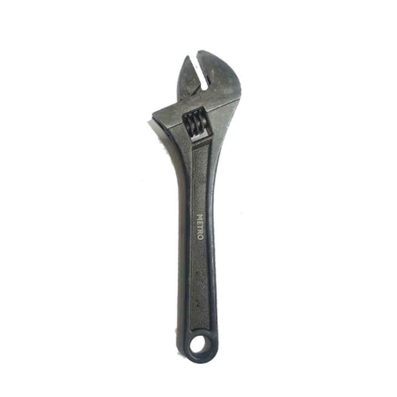 Metro 25x5x3cm Black Alloy Steel Adjustable Wrench, Size: 10 inch