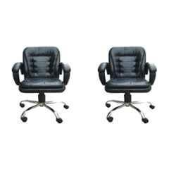 Sunview Micado Medium Back Black Executive Office Chair (Pack of 2)