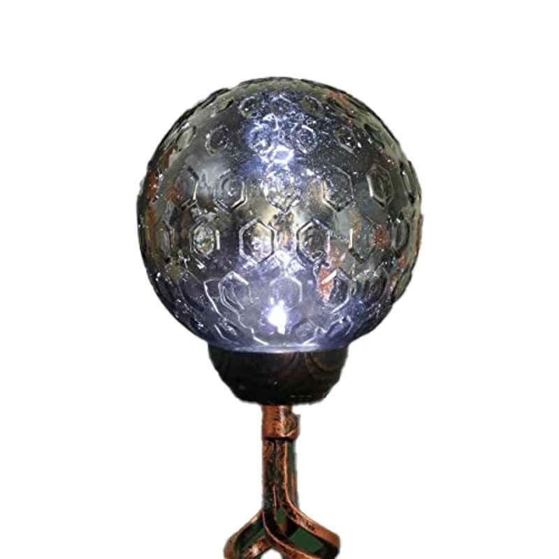 Exhart ‎15925-RS Grey Honeycomb Crystal Ball Stake, 4x4x31 inch