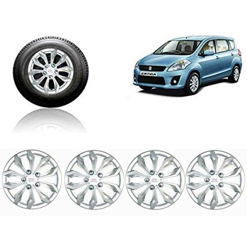 Auto Pearl 4 Pcs 15 inch ABS Silver Car Wheel Cover Set for Maruti Suzuki Ertiga T 1