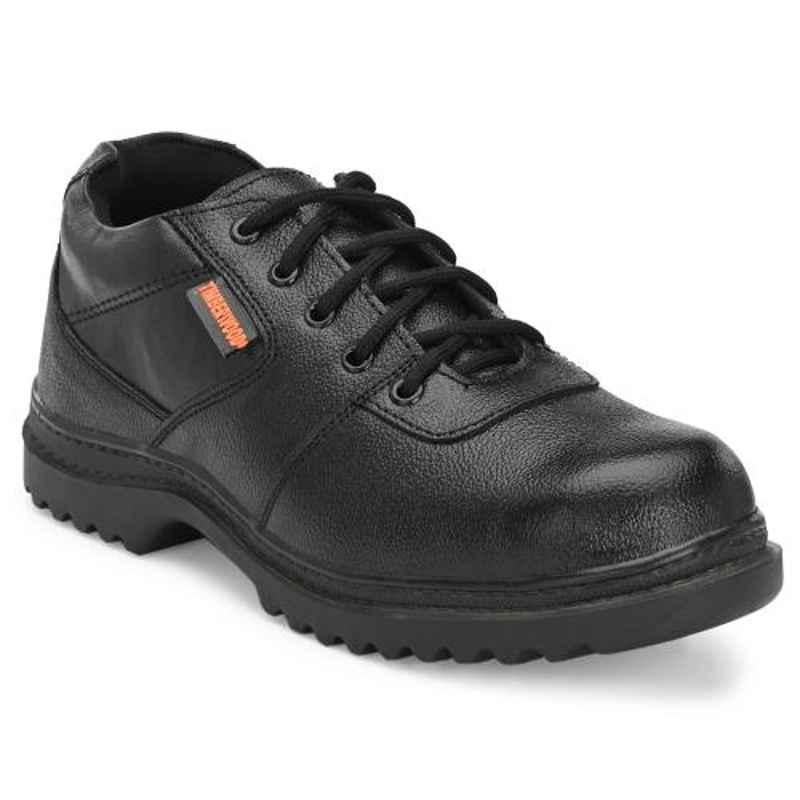 Timberwood TW56 Leather Steel Toe Airmix Sole Black Work Safety Shoes, Size: 6