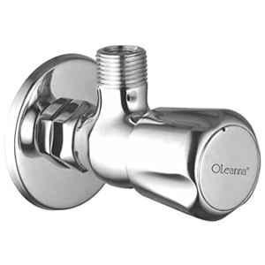 Oleanna Caliber Brass Silver Angle Valve with Wall Flange