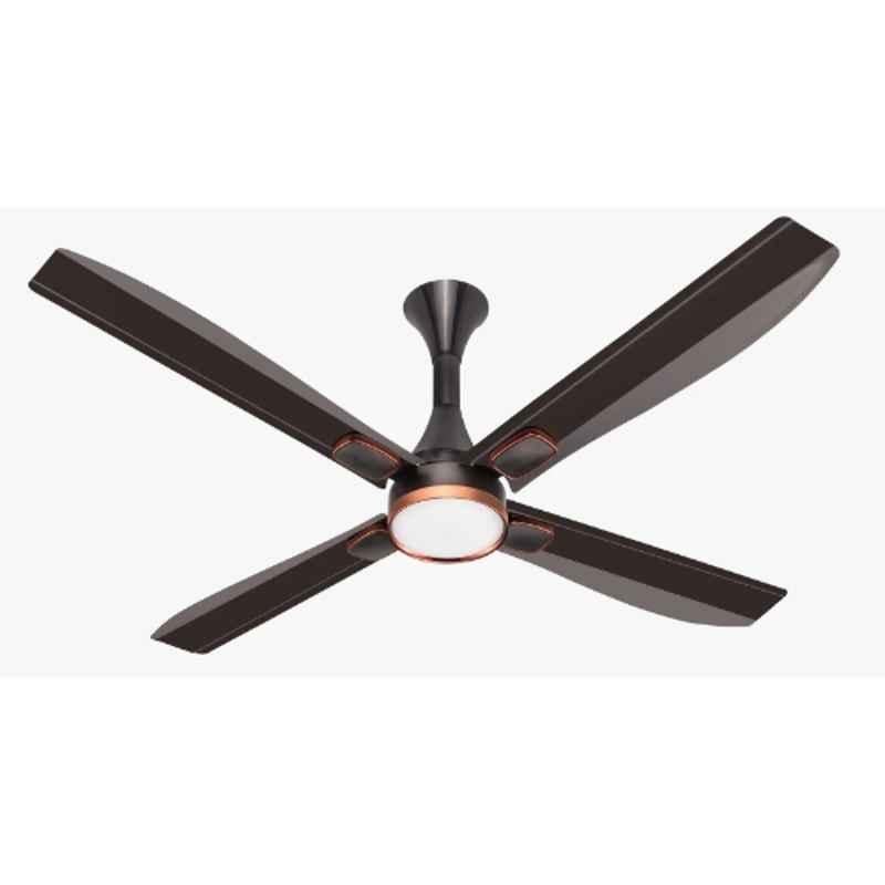 Zigma Aero Quite 28W 5 Star 4 Blade Walnut Ceiling Fan with Remote & 3 Years Warranty, Sweep: 1200 mm