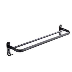 Plantex 24 inch Aluminium Black Wall Mount Space Towel Rod, APS-907