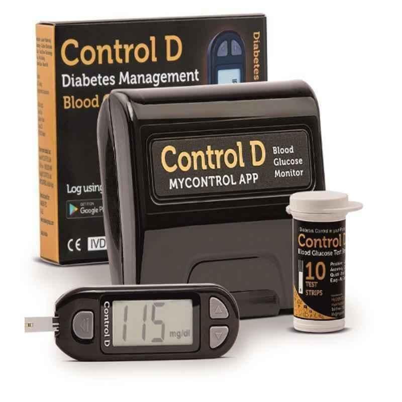 Control D Glucometer with 10 Test Strips, HDCDSTP001