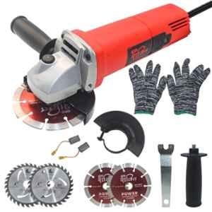 HPD FS801 850W 11000rpm 4 inch Copper Red Angle Grinder with 4 Blades
