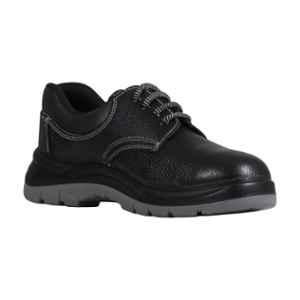 Vin Cooper VC003 Leather Steel Toe Black Work Safety Shoes, Size: 8
