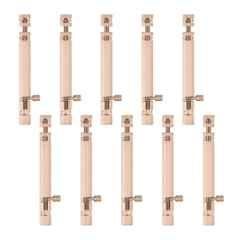 Atom 8 inch Aluminium Rose Gold Finish Heavy Duty Joint-Less Tower Bolt, TB002-RG-08 inch-110 (Pack of 10)