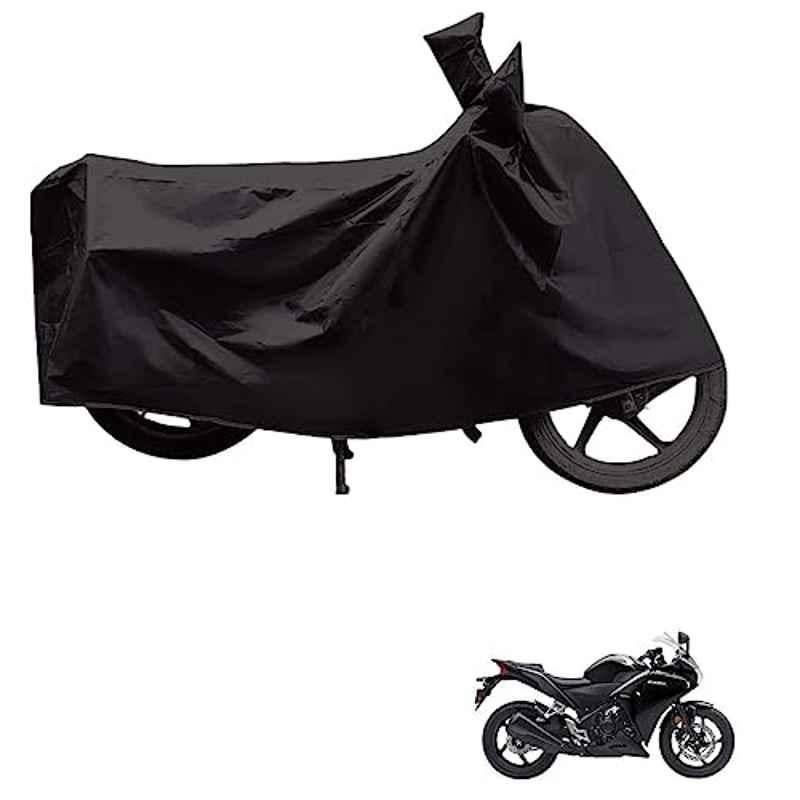 Kozdiko Polyester Black Dust & Waterproof Bike Body Cover with Mirror Pockets for Honda CBR 250 R3