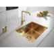 Rigwell Lifetime 24x18x10 inch Gold Matt Finish Stainless Steel Single Bowl Handmade Sink