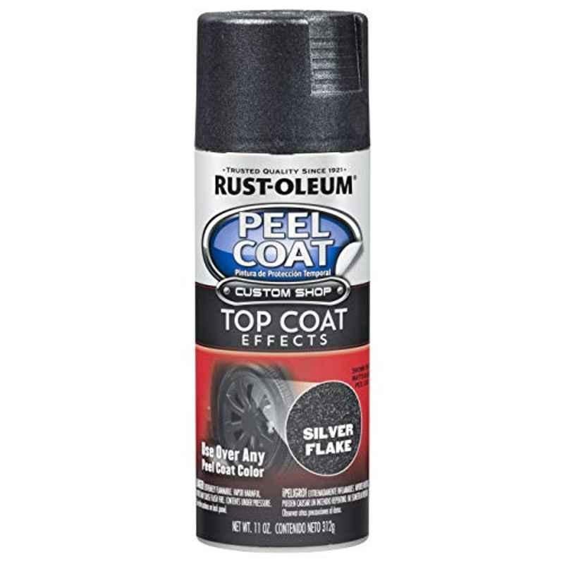Rust-Oleum Peel Coat 11oz Silver Flake 297341 Top Coat Effects Metallic Spray Paint