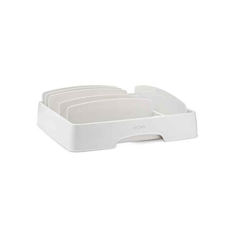 YouCopia 9 inch Plastic White Food Container Lid Organizer