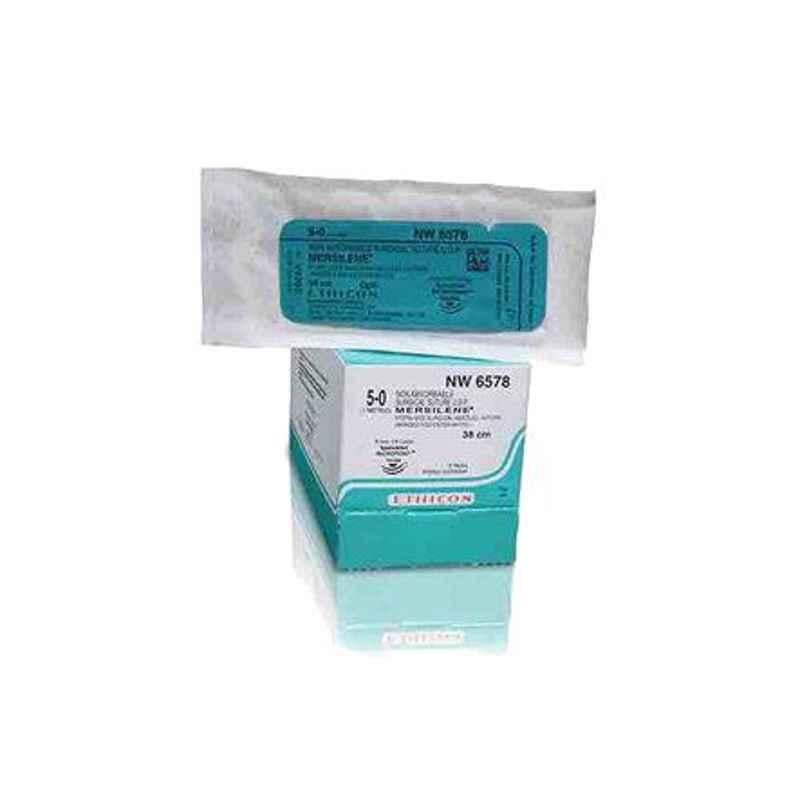 Ethicon NW5062 USP 1, 3/8 Circle Cutting Mersilk Sutures (Pack of 12)