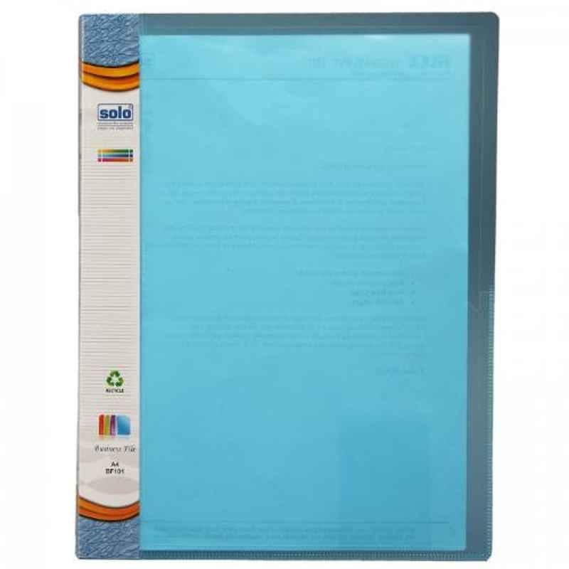 Solo A4 Blue One Touch Clip Business File, BF101 (Pack of 10)
