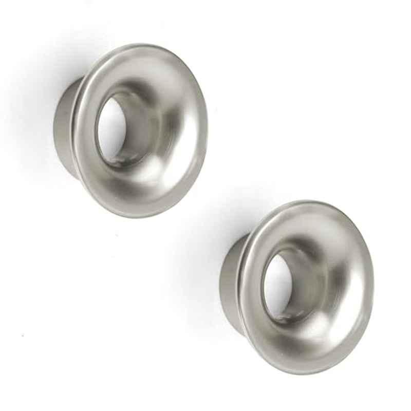 Plantex Knobs for Drawers/Drawer Knobs/Round Knob for Cabinets/Pull-Push Knob for Kitchen/Bedroom Drawer (Pack of 2) Satin