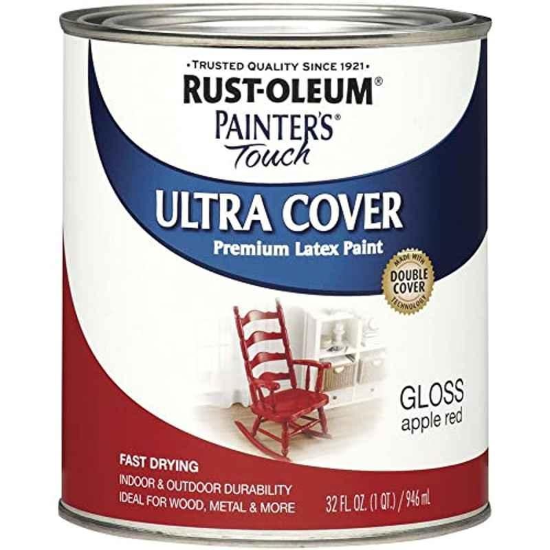 Rust-Oleum Painters Touch 32 floz Apple Red 1966502 Gloss Ultra Cover Premium Latex Paint