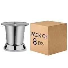 Plantex Heavy Duty Round 3 inch Spare Sofa Legs for Bed Furniture/Sofa Legs for Furniture Fitting/Table Legs/Sofa Leg Set of 8 Pcs Chrome