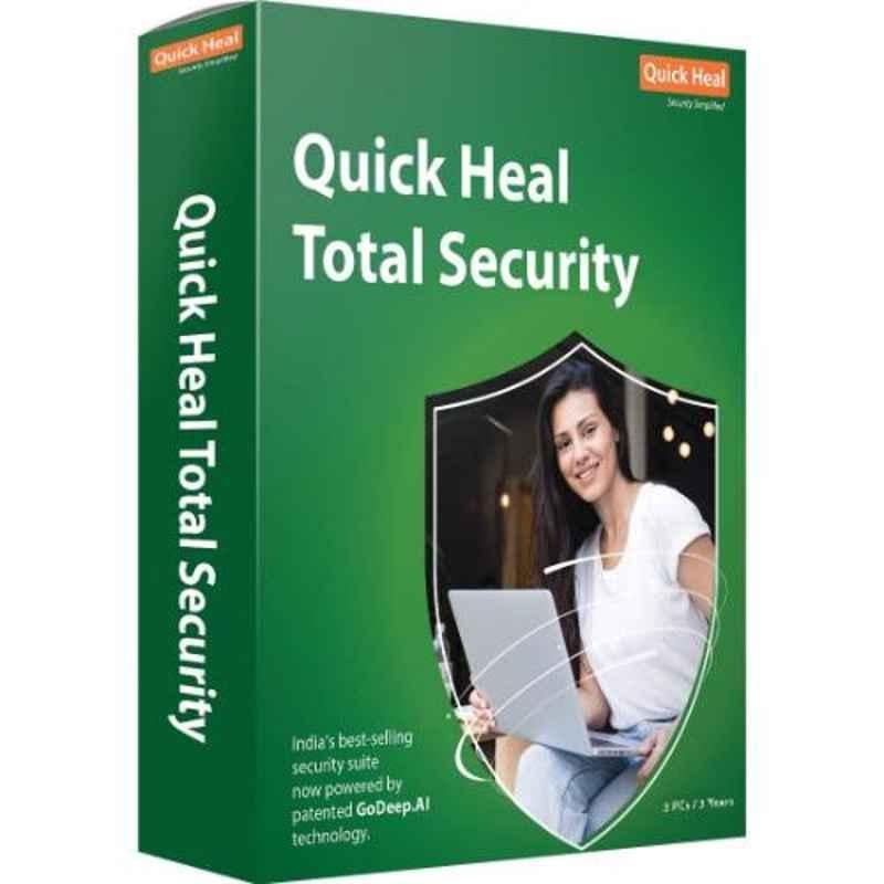 Quick Heal Total Security Latest Version Antivirus for 3 Users & 1 Year