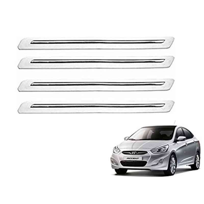 Kozdiko 4 Pcs White Car Bumper Protector Set for Ford Figo Aspire