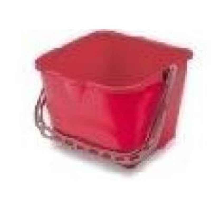 Amsse PSB 25 1001 25L Red Plastic Square Bucket with Measurements (Pack of 5)