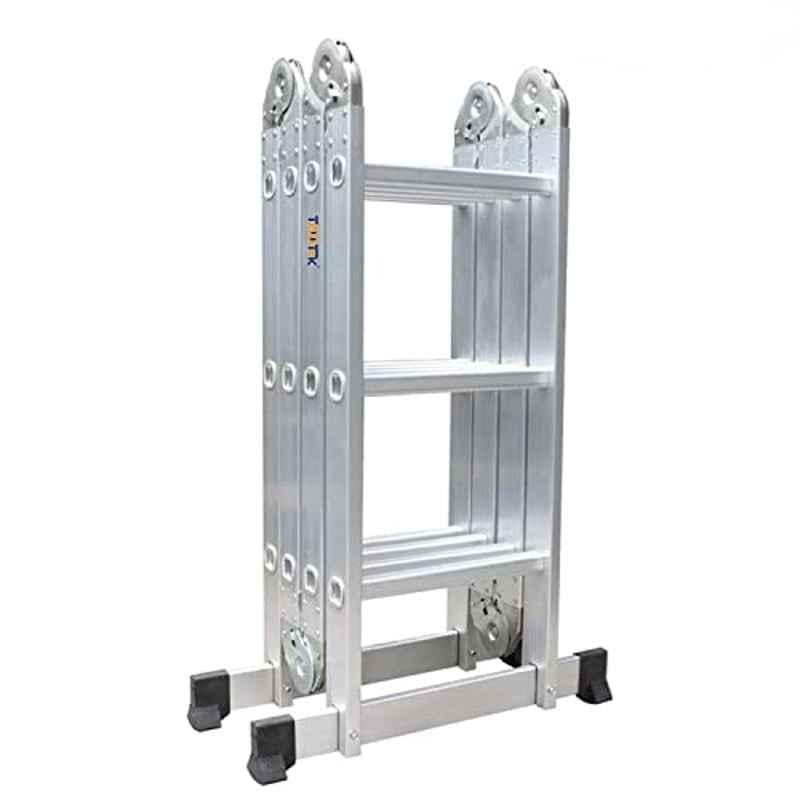 Tamtek 150x12.67x150cm 4x3 Step Aluminum Foldable Extension Ladder