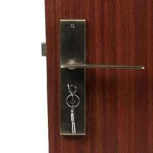 Handle Waala Bentley 8 inch 60mm Stainless Steel Antique Brass Finish Cylindrical Plate Mortise Door Lock Set