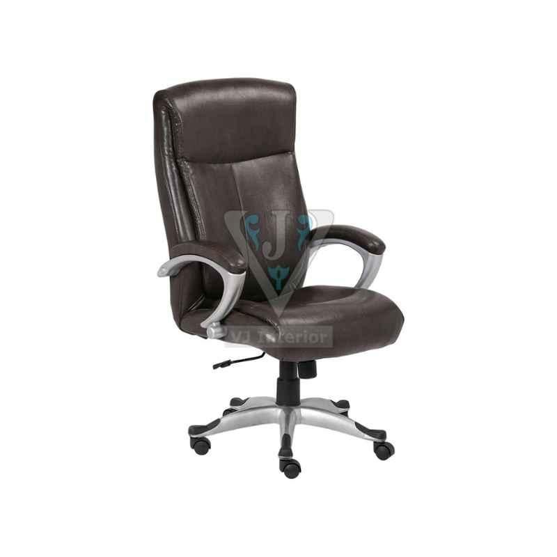 VJ Interior 19 inch Brown Leather Padded Seat Office Executive Chair, VJ-1321