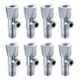 ZAP Hexa Brass Chrome Finish Angle Cock Valve with Wall Flange (Pack of 8)