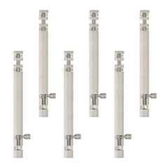 Atom 10 inch Aluminium Satin Finish Heavy Duty Joint-Less Tower Bolt, TB002-10 inch-SS-106 (Pack of 6)