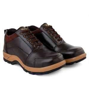 RED CAN SGE1174BR Leather Steel Toe Brown Work Safety Shoes, Size: 10